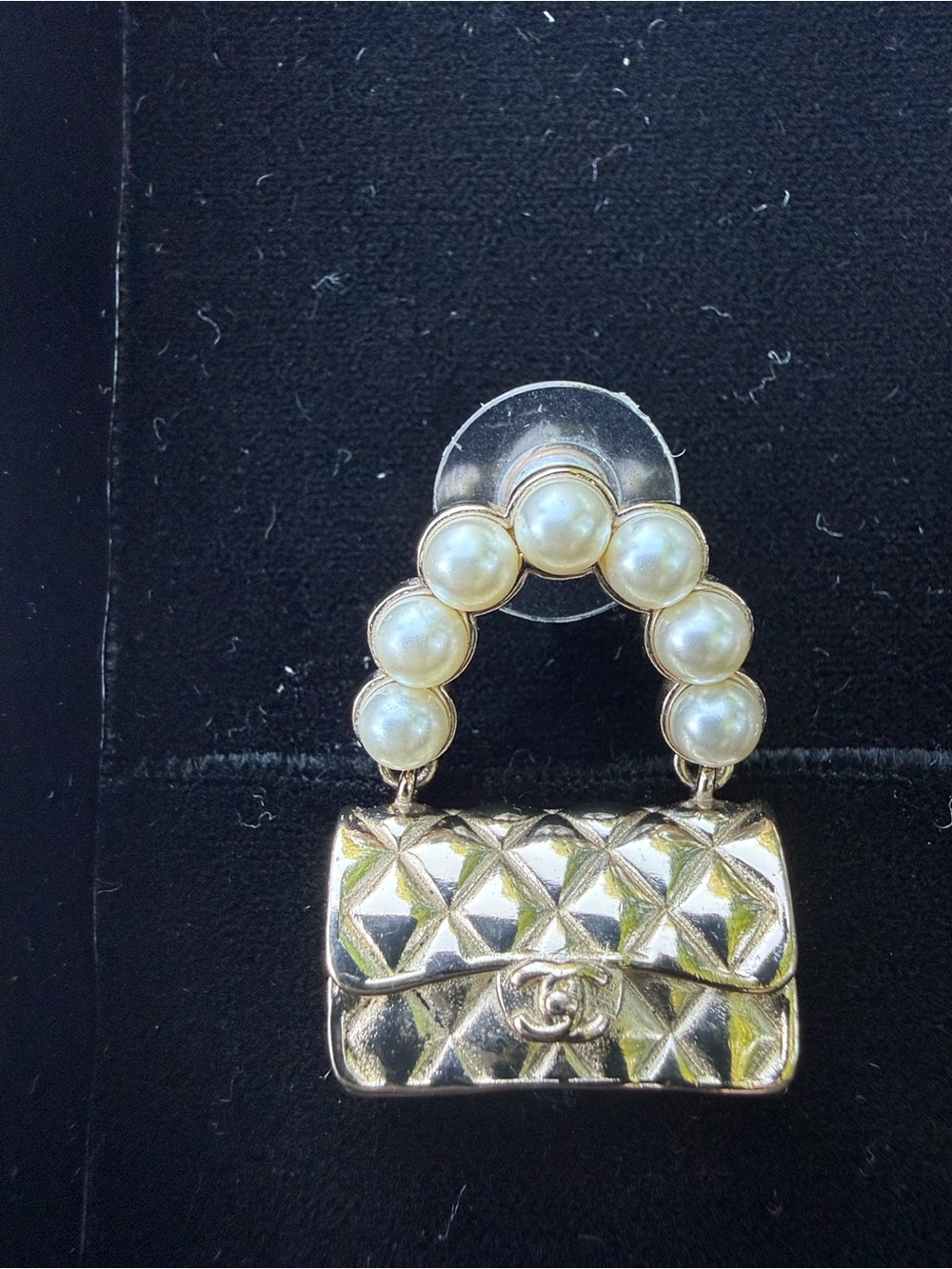 CHANEL Gold Pearl-Handle Bag Charm Earrings - Picture 3 of 12